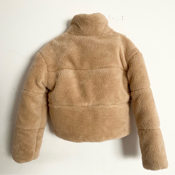 Alo Yoga Sherpa Snow Angel Puffer Camel M - Picture 11 of 15